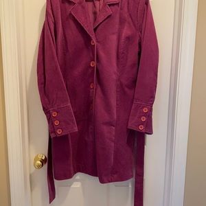 Denim & Co. purple corduroy coat